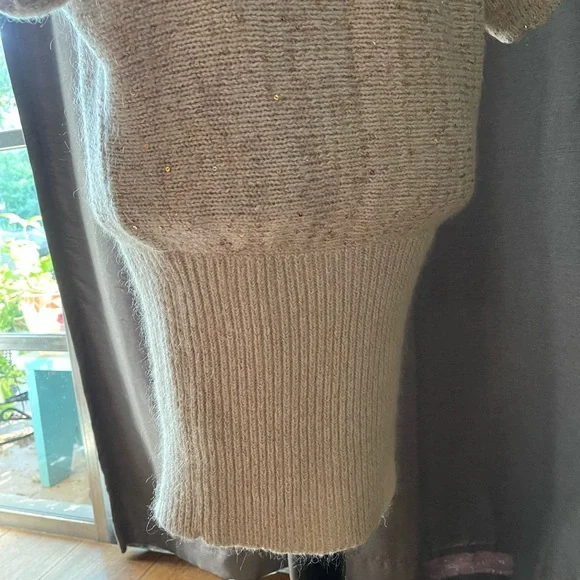 RACHEL Rachel Roy Gold Shrug Sweater with Sheer Knit - Picture 9 of 11